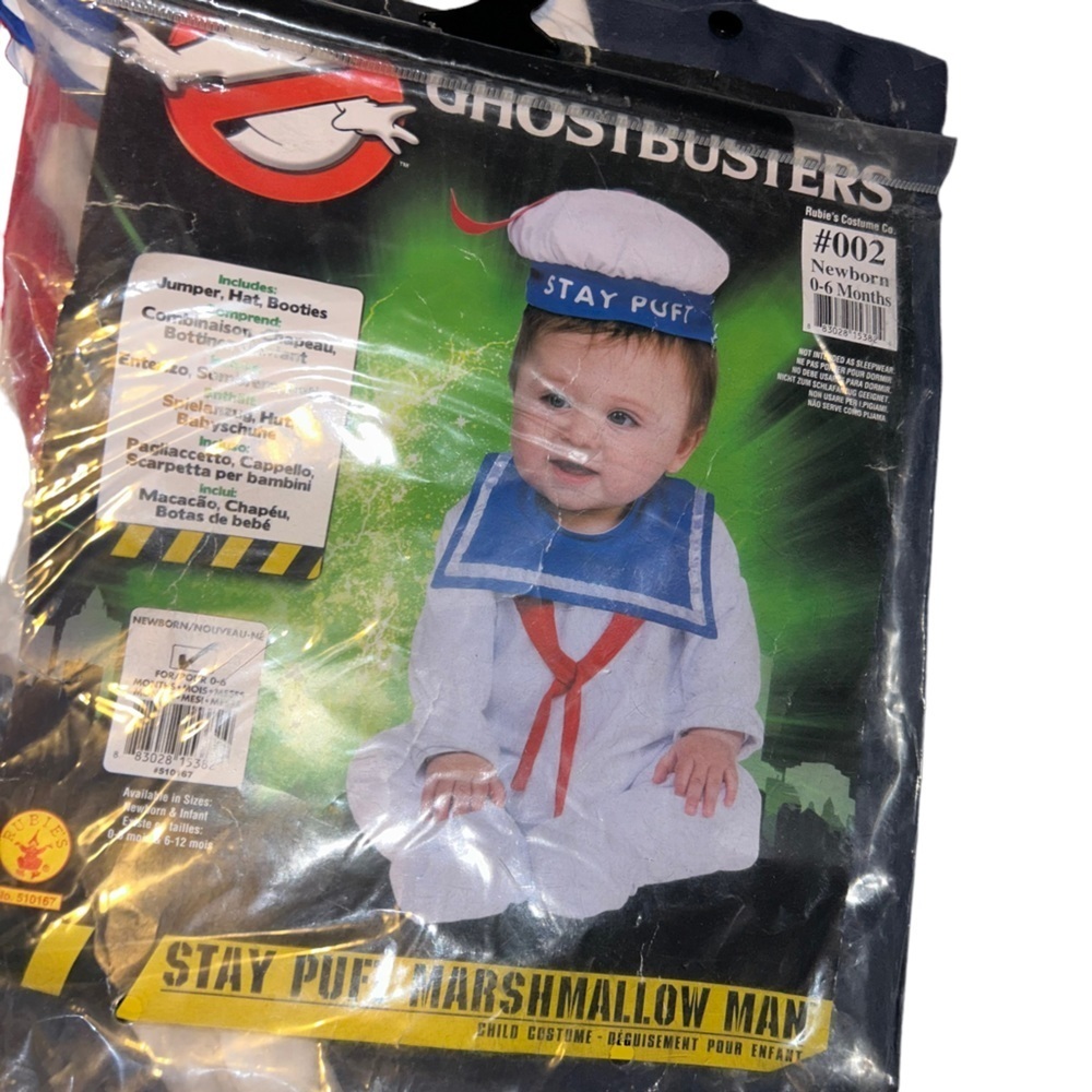 Ghostbusters Stay Puft Marshmallow Man Costume Infant 0-6Mo Months Baby